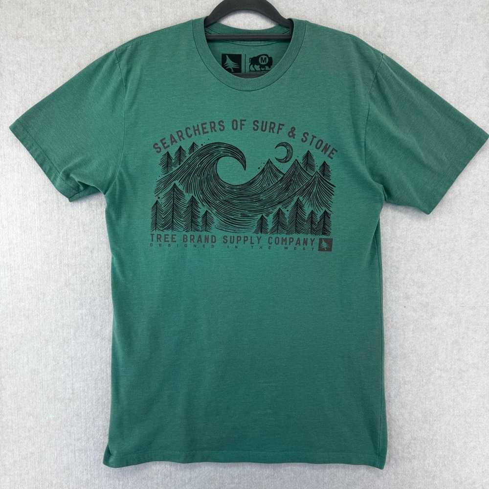 Hippytree Tree Brand Supply Co Green Graphic Tee Surf & Stone Mens M